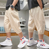 Детски къси панталони с джобове и ластик