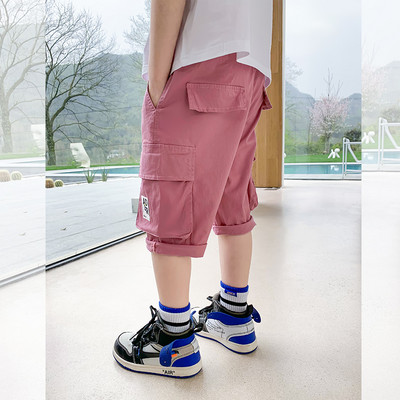 Детски къси панталони с 3/4 дължина и странични джобове