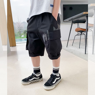 Детски панталони с ластик на талията и странични джобове за момчета