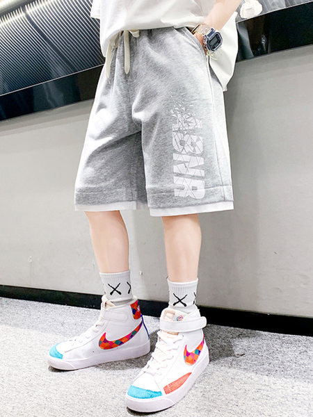 Uus mudel lastepüksid alla põlve poistele kirjaga