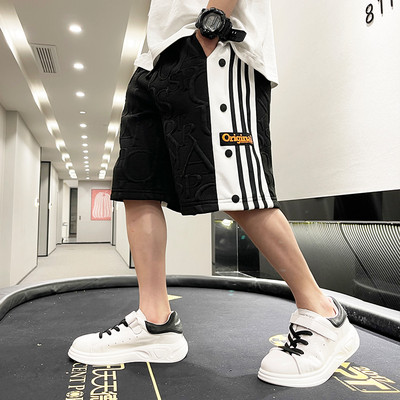 Нов модел детски панталони с кант и копчета