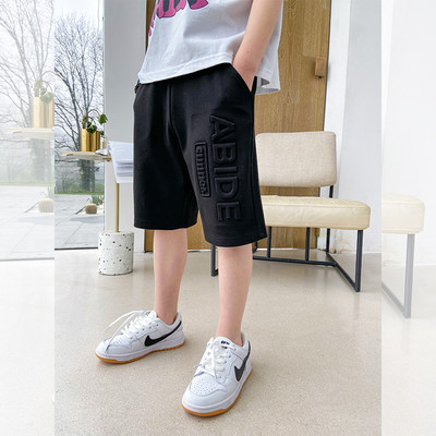 Детски ежедневни къси панталони с надпис 