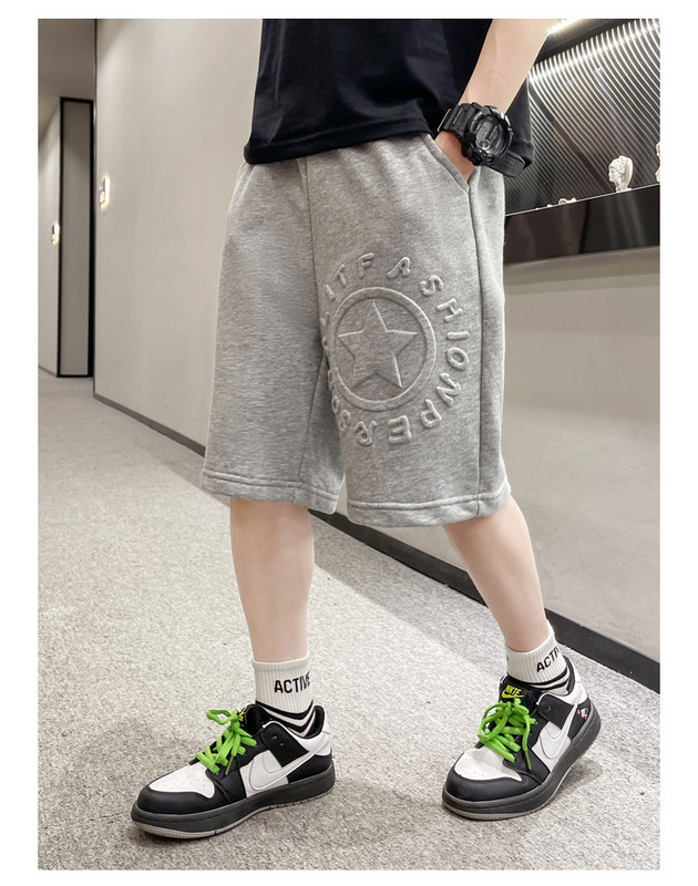 Нов модел детски памучни панталони с 3D надпис 