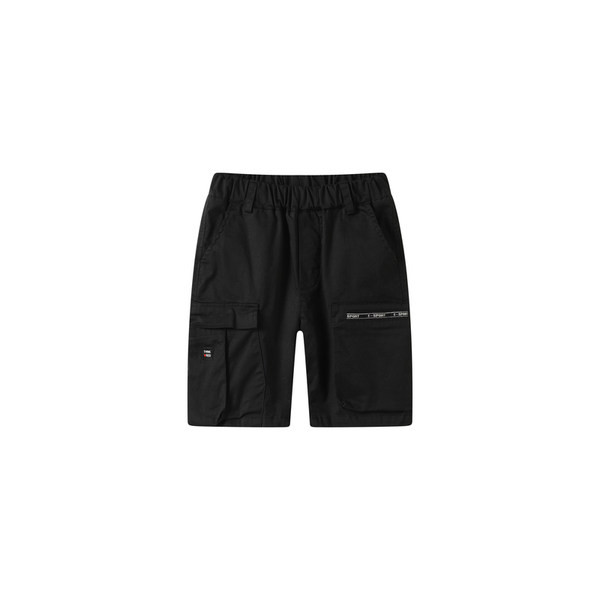 Черни детски 3/4 панталони с джобове