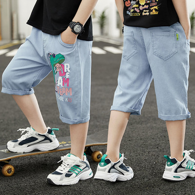 Детски 3/4 панталони с апликация и джобове