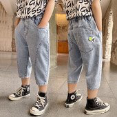 Детски 3/4 панталони с емблема и джобове