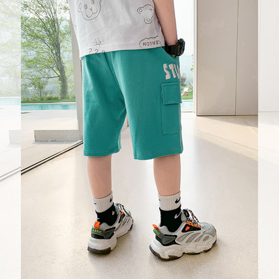 Детски къси панталони с ластични талия и странични джобове