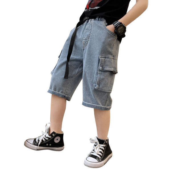 Детски дънкови панталони с джобове подходящи за момчета 