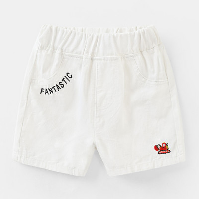 Детски къси панталони с бродерия и ластична талия