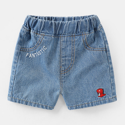 Детски къси панталони с бродерия и ластична талия