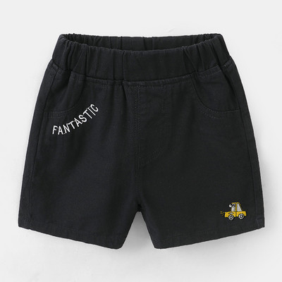 Детски къси панталони с бродерия и ластична талия