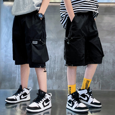 Bērnu 3/4 bikses ar kabatām un saitēm