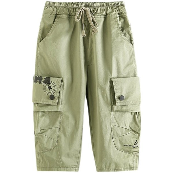 Bērnu 3/4 bikses ar kabatām un saitēm