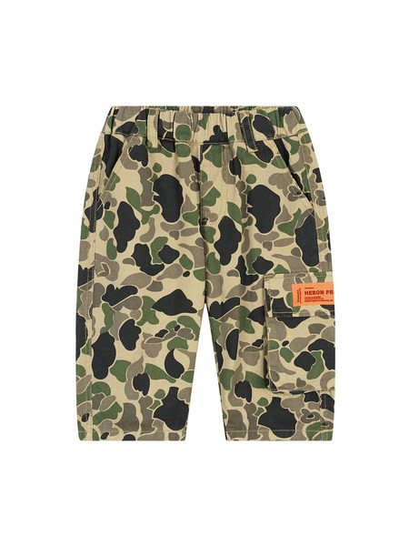 Детски панталони с камуфлажен  десен и джобове