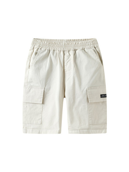 Летни детски панталони в бял цвят - 3/4 дължина