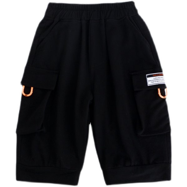 Детски панталони с 3/4 дължина и джобове в два цвята