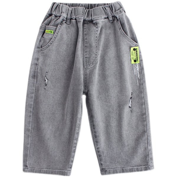 Детски панталони с дължина 3/4 и джобове 