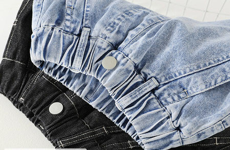 Ежедневни къси дънки с ластична талия-за момчета