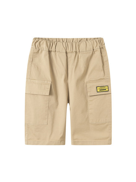 Летни детски панталони с 3/4 дължина и емблема