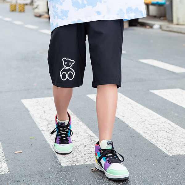 Ежедневни панталони за момчета с щампа мече