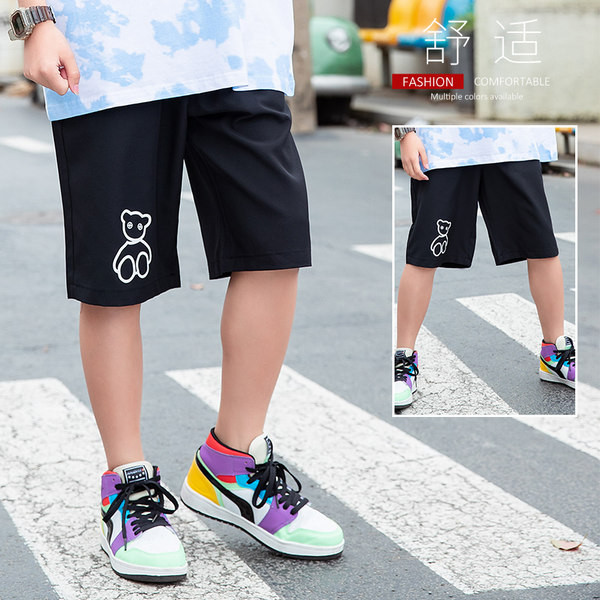 Ежедневни панталони за момчета с щампа мече