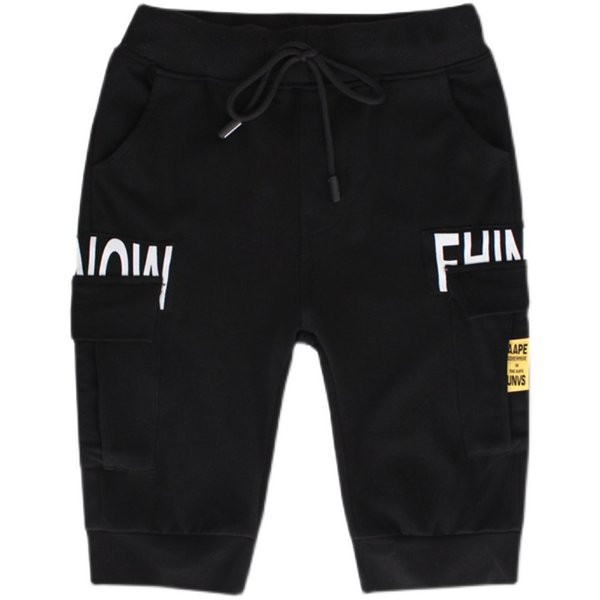 3/4 детски панталони с надпис и джобове 