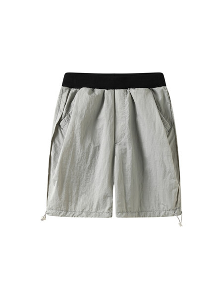 Сиви детски панталони с джобове и връзки 