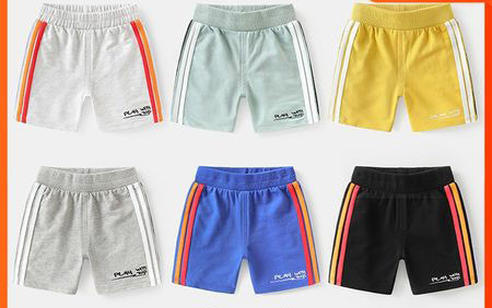 Детски ежедневни панталони с кант и ластична талия