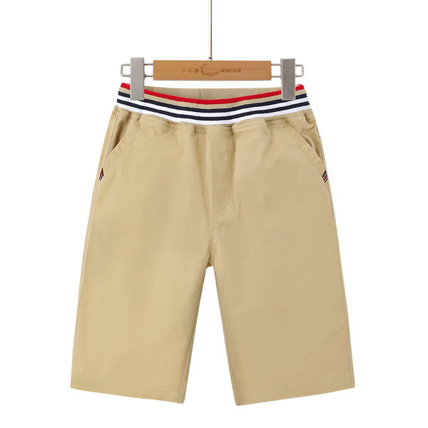 Изчистен модел панталони за момче с цветен ластик