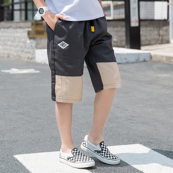 Детски панталони с 3/4 дължина и джобове