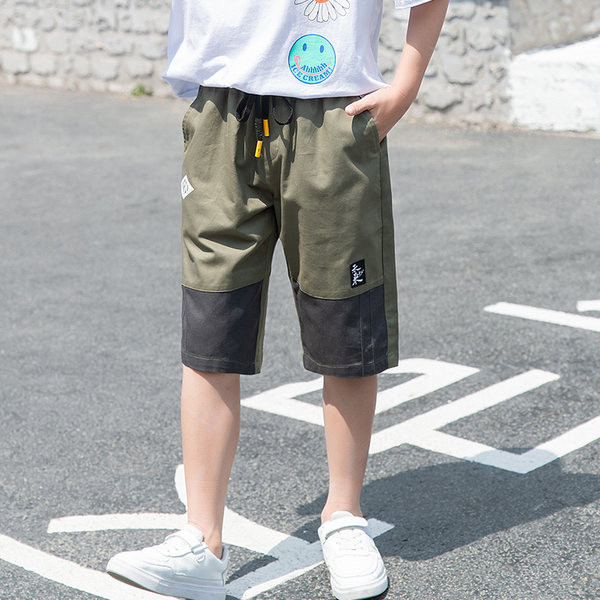 Детски панталони с 3/4 дължина и джобове