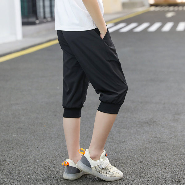 Памучни ежедневни панталони с 3/4 дължина 