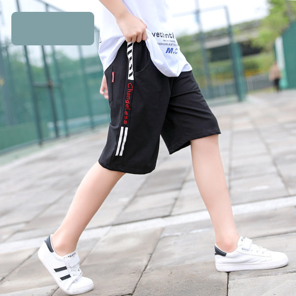 Детски къси шорти с надпис и ластик на талията 