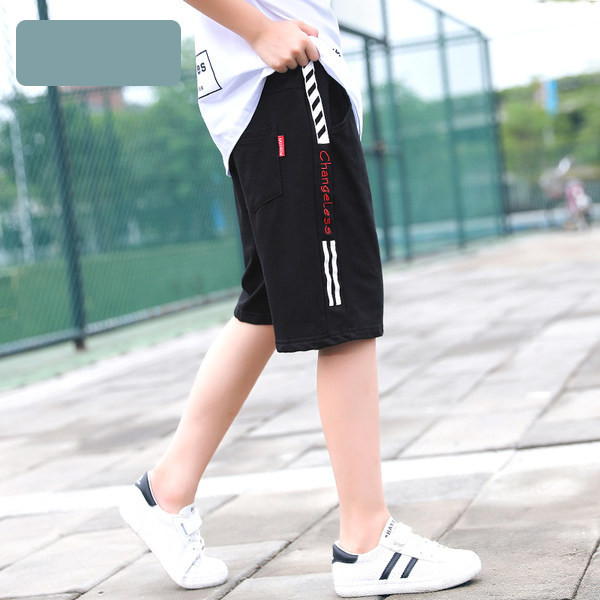 Детски къси шорти с надпис и ластик на талията 