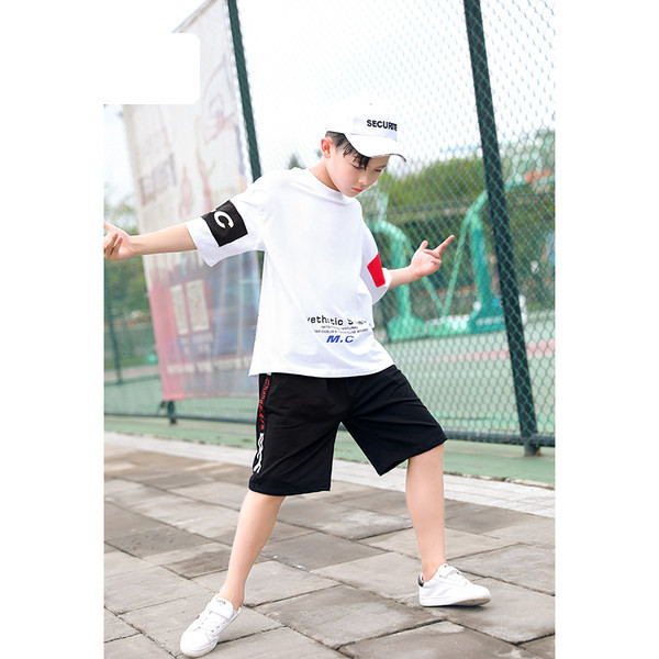 Детски къси шорти с надпис и ластик на талията 