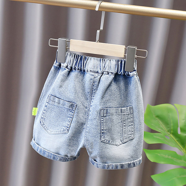 Къси детски дънкови панталони за момчета - четири модела