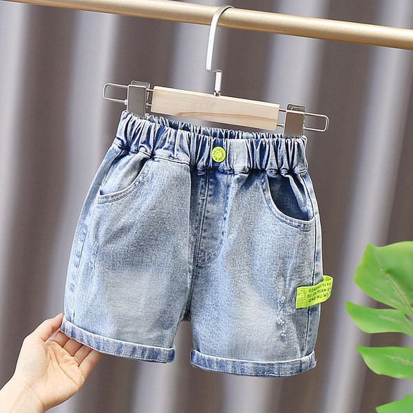 Къси детски дънкови панталони за момчета - четири модела