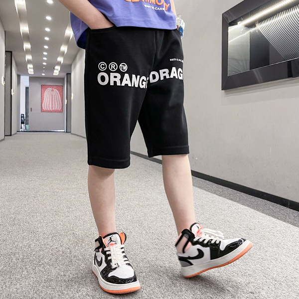 Нов модел памучни панталони с 3/4 дължина и надписи