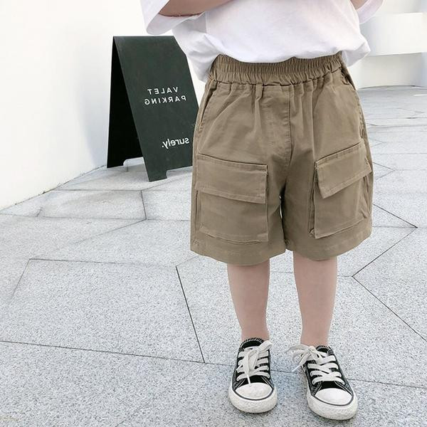 Нов модел детски къси панталони за момчета с обемни джобове