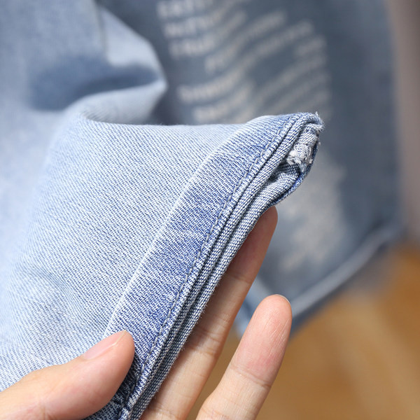 Ежедневни дънки с ластична талия и надписи