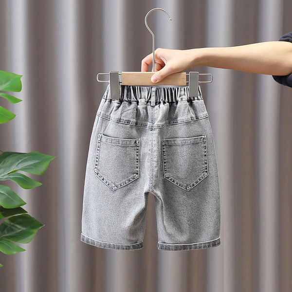 Детски дънки с бродерия и ластична талия