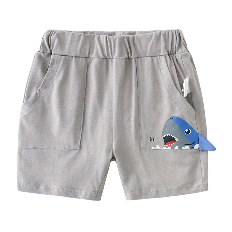 Нов модел детски шорти за момчета с връзки, джобове и надпис