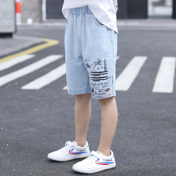 Летни дънки за момчета с надписи