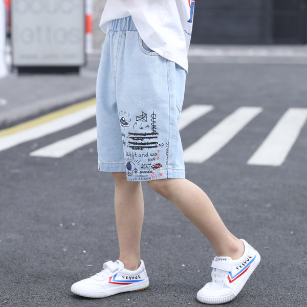 Летни дънки за момчета с надписи