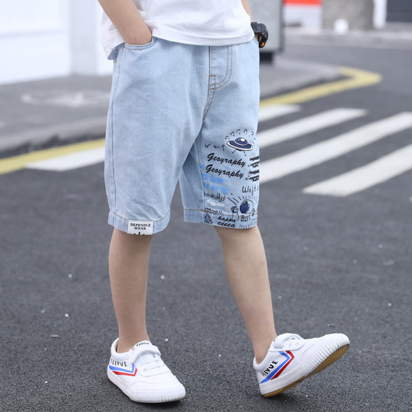 Летни дънки за момчета с надписи