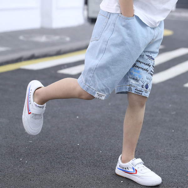 Летни дънки за момчета с надписи