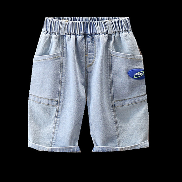 Къси дънки с ластична талия и джобове