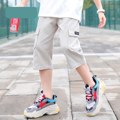 Детски къси шорти с 3/4 дължина и джобове