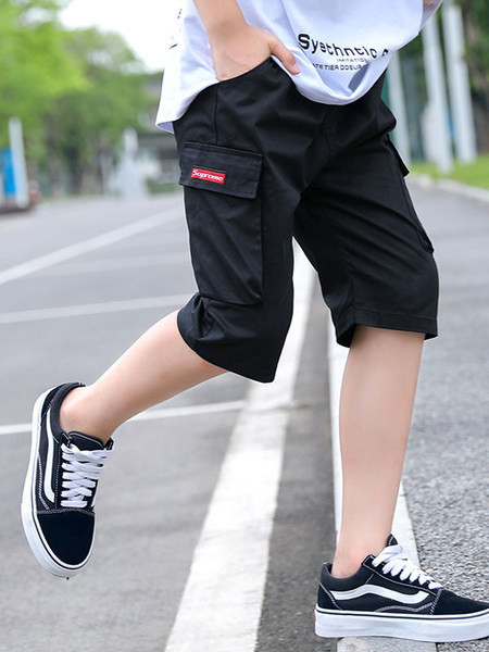 Детски къси шорти с 3/4 дължина и джобове