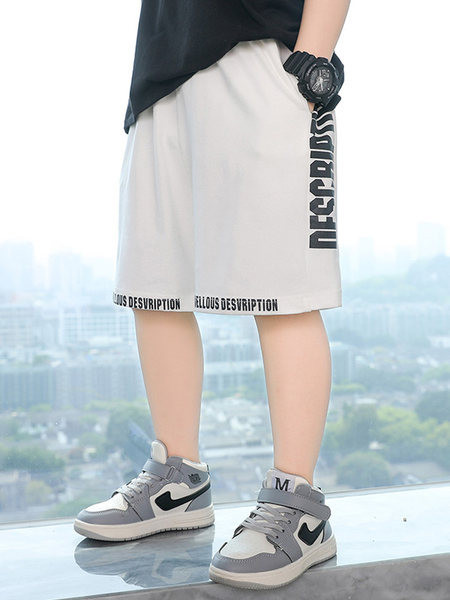 Детски ежедневни къси панталони с надпис за момчета 